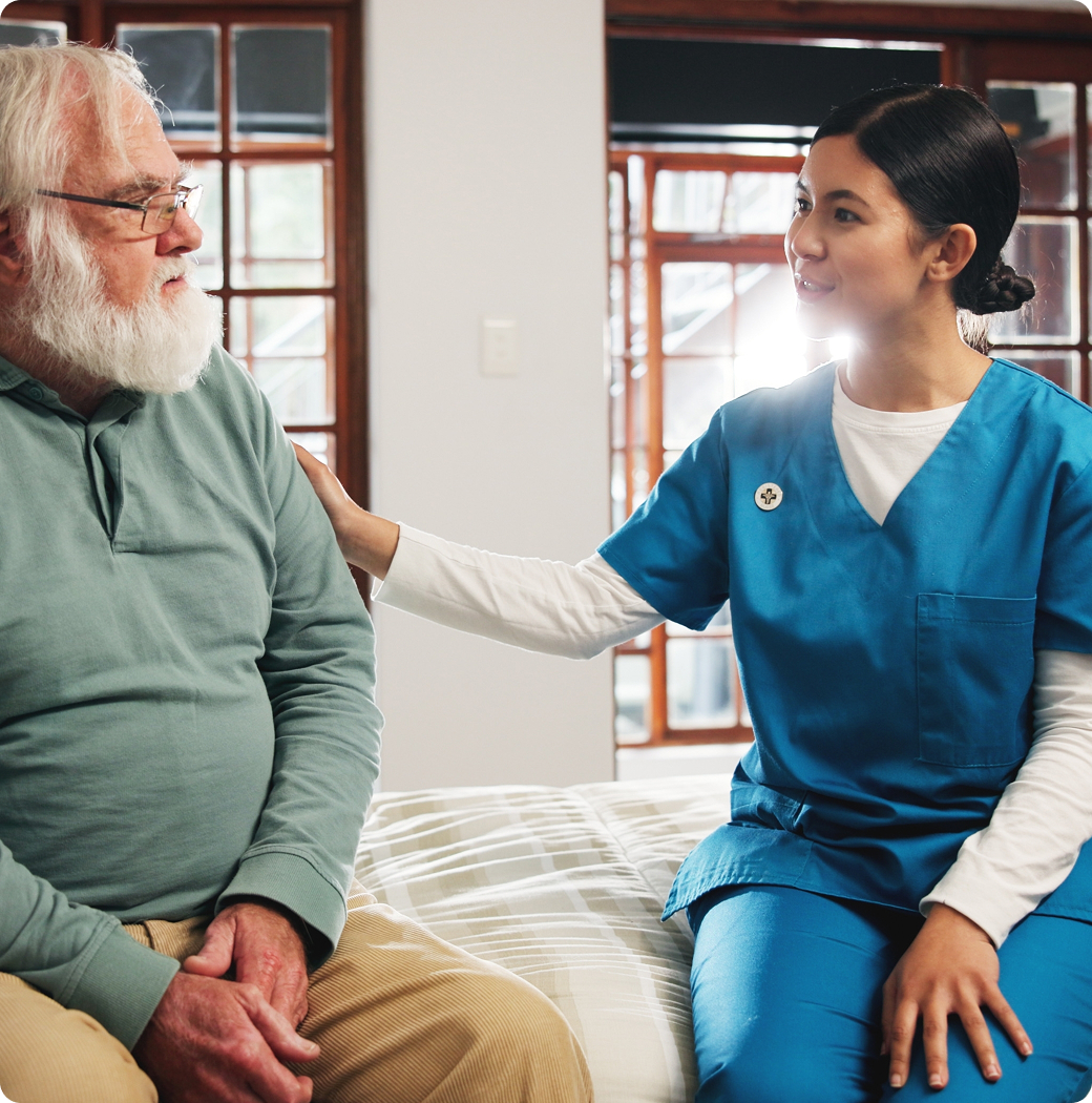 Healthcare professionals working in a clinical environment