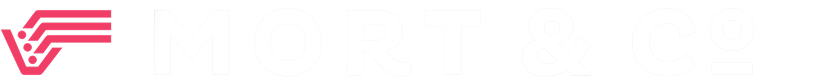 Mort & Co logo reversed version